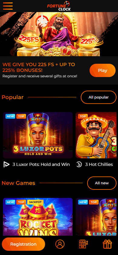 Discover Excitement at Fortune Clock Online Casino UK